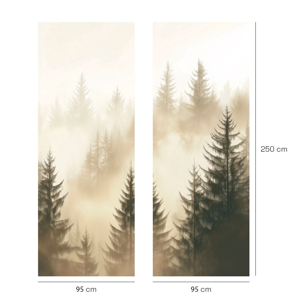 Papier peint "Forêt embrumée"