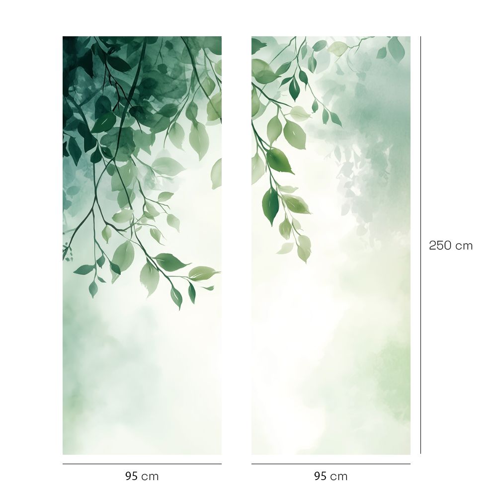 Papier peint "Branches et feuilles"