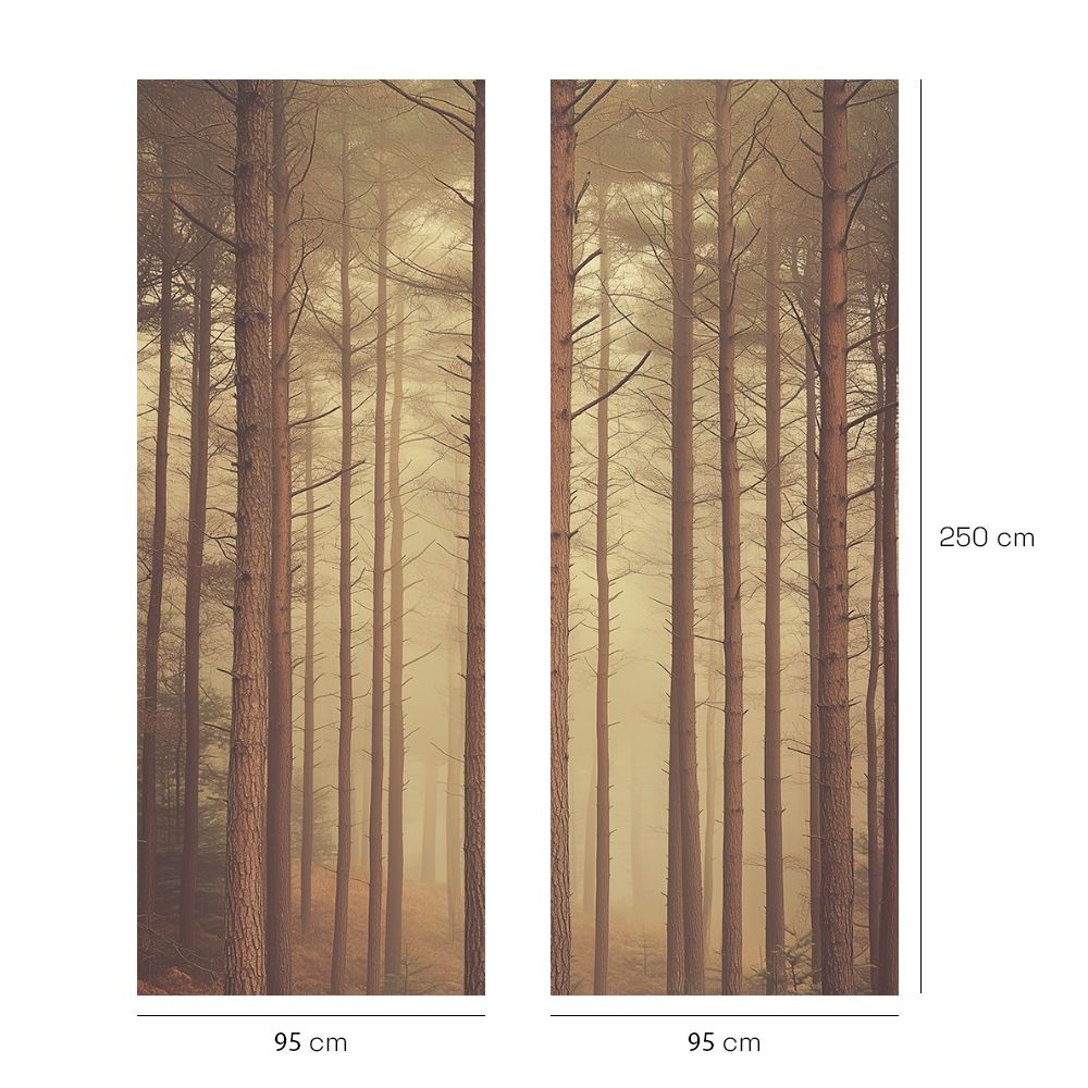 Papier peint "Forêt brumeuse dense"