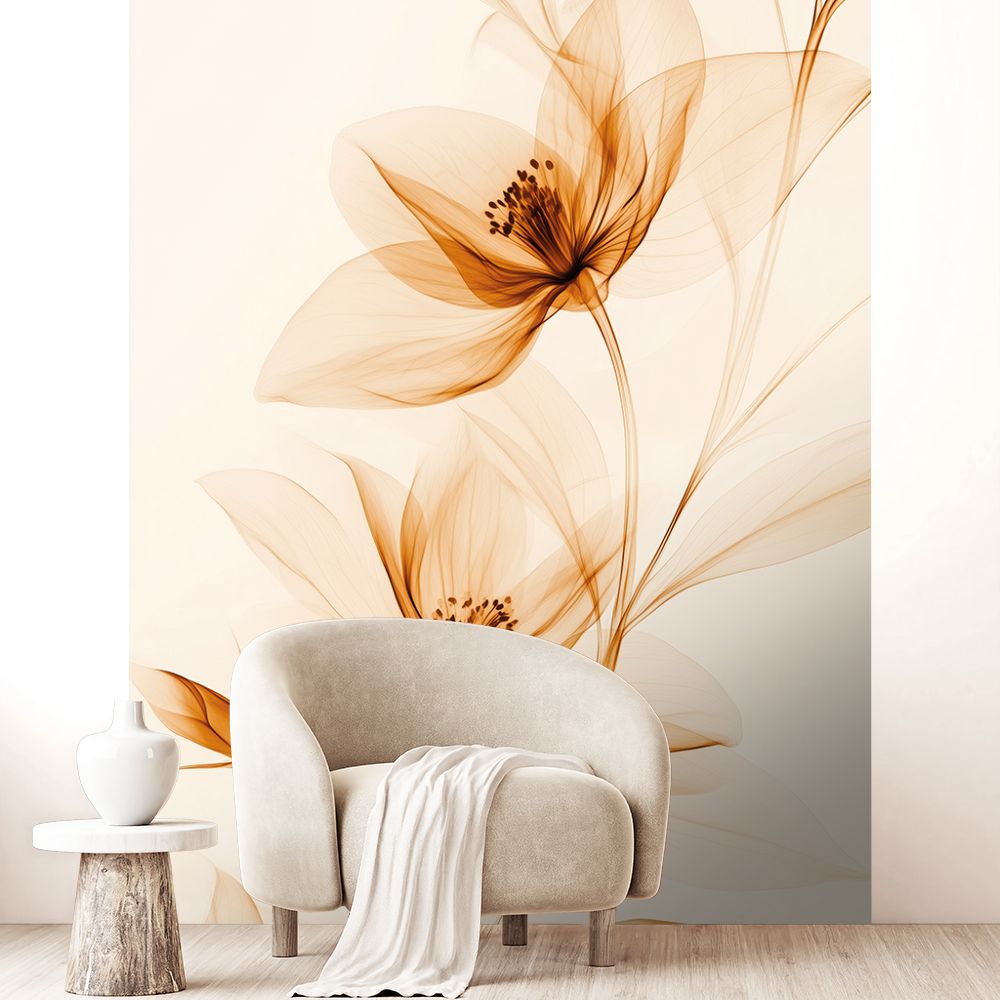 Papier peint "Fleurs délicates"