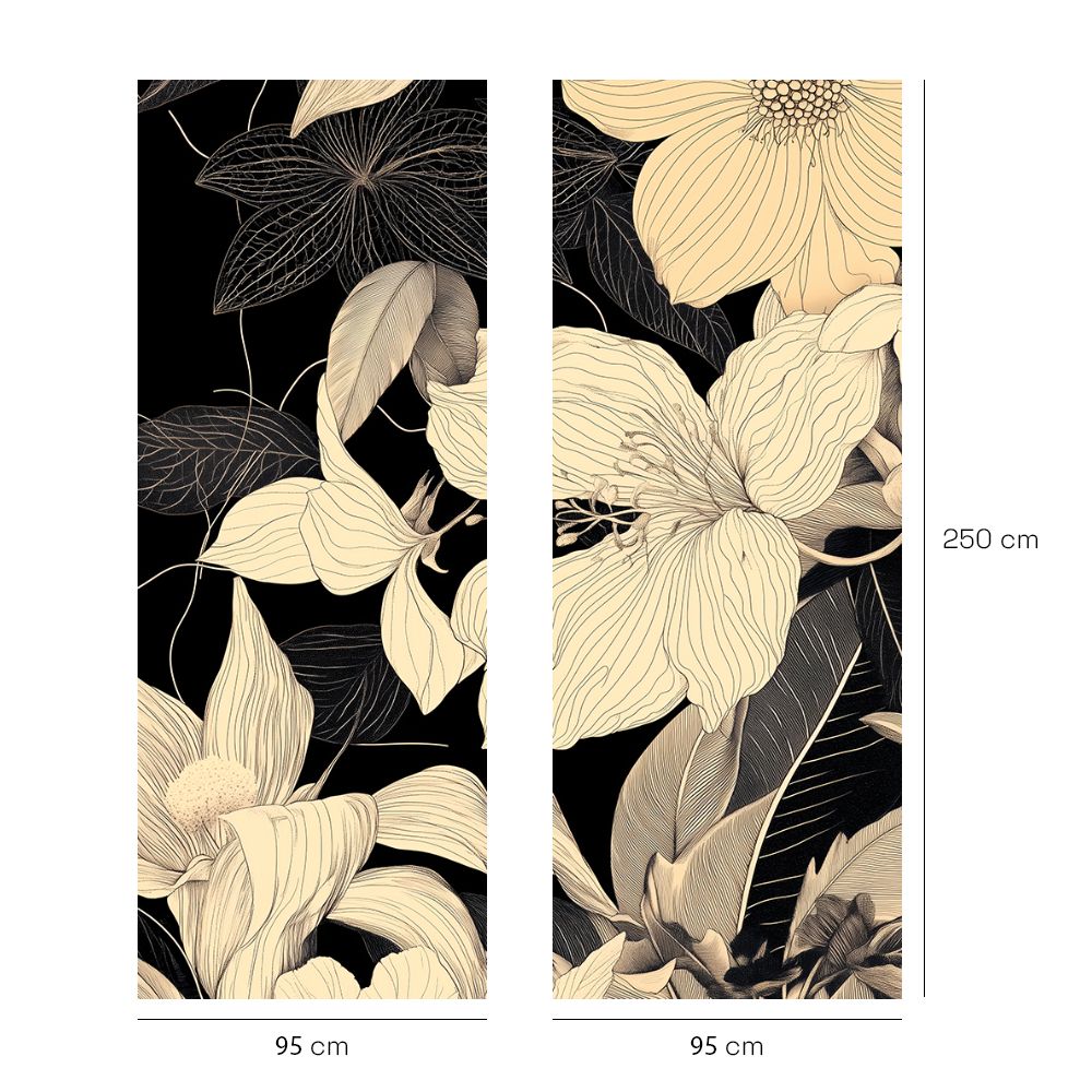 Papier peint "Fleurs élégantes"