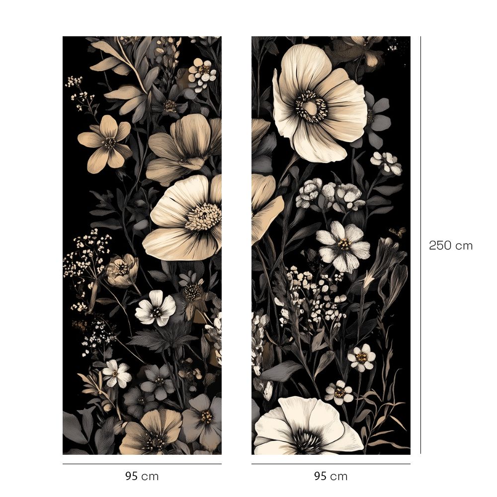 Papier peint "Fleurs élégantes"