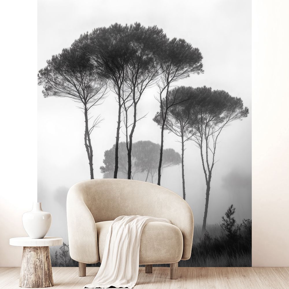 Papier peint "Paysage brumeux"