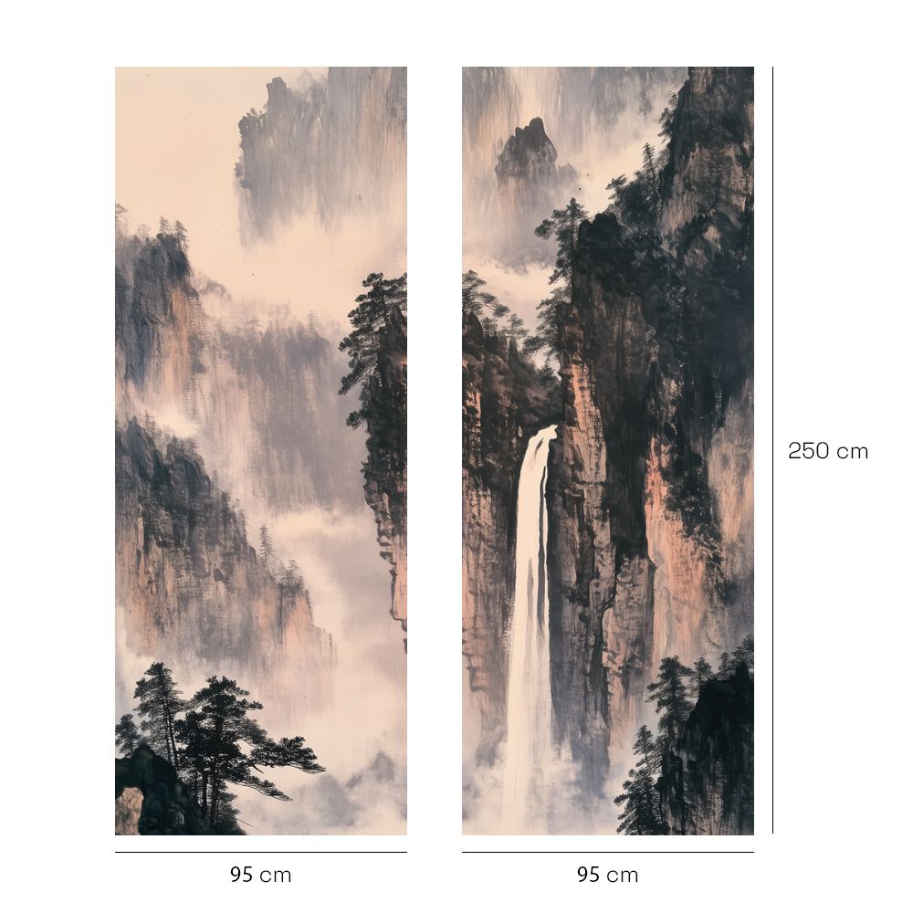 Papier peint "Paysage montagneux apaisant"