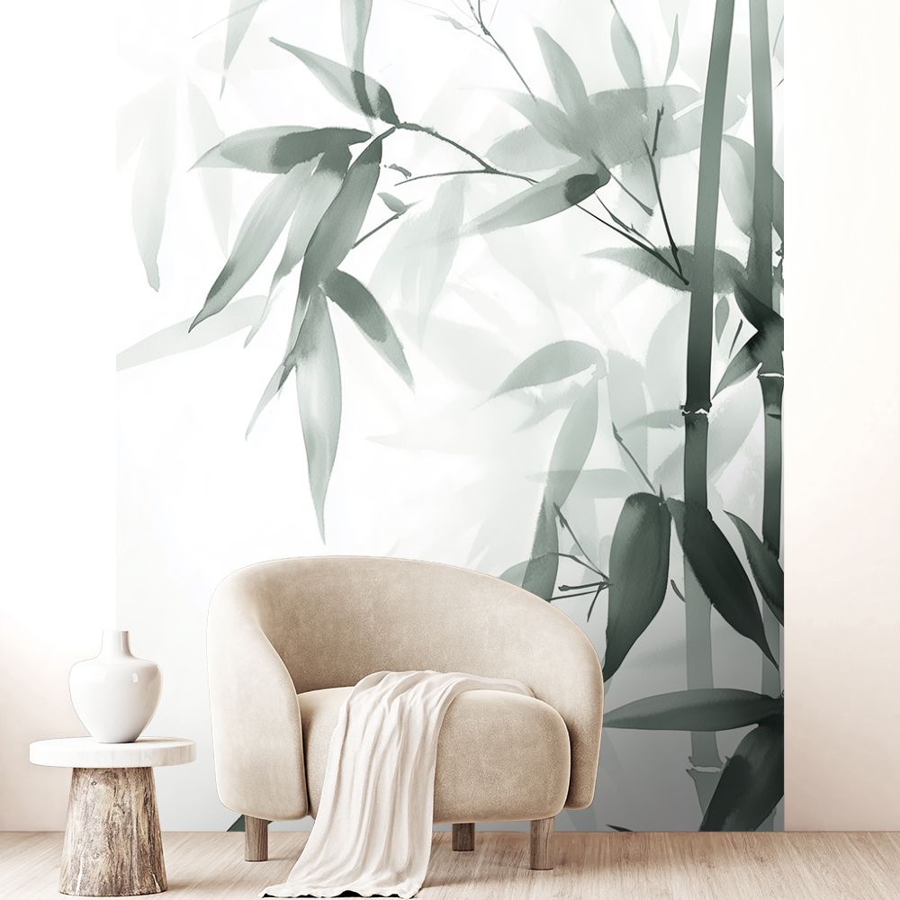 Papier peint "Élégance végétale sereine"