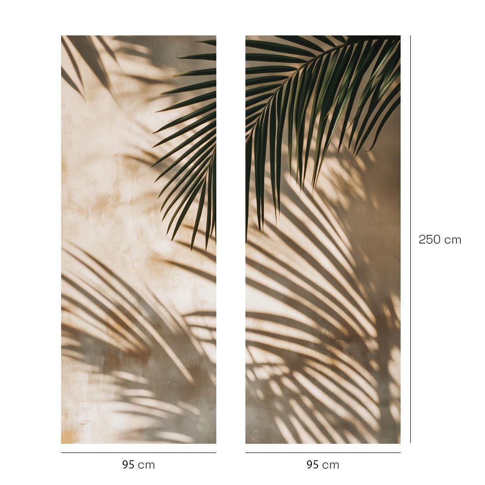 Papier peint "Feuilles tropicales ombres"