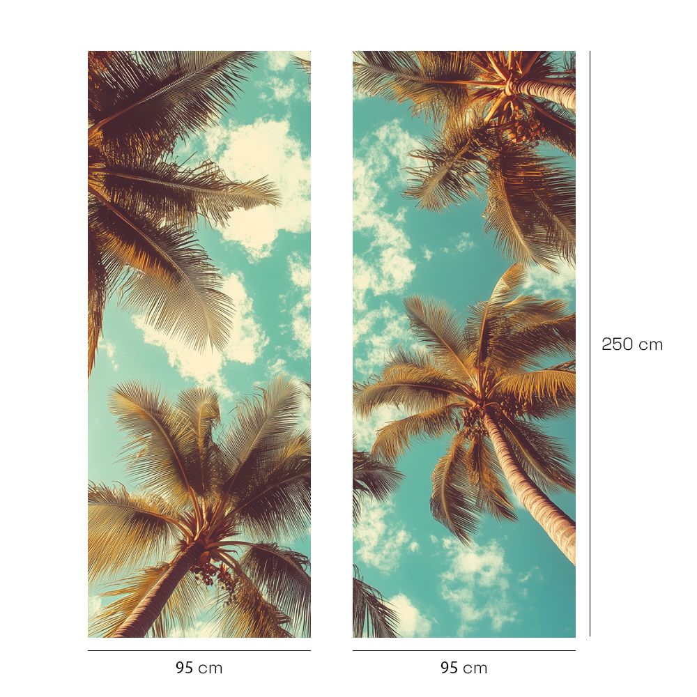 Papier peint "Palmiers tropicaux sereins"