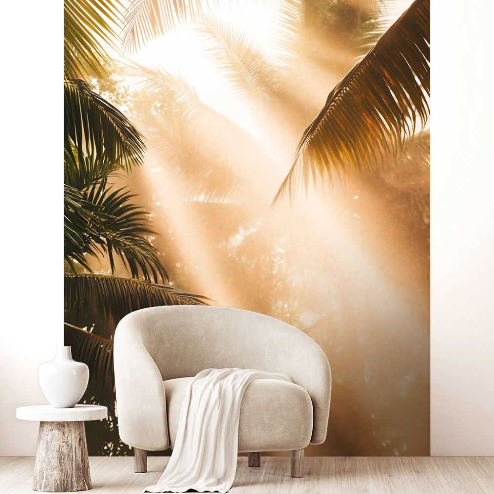 Papier peint "Lumière tropicale douce"