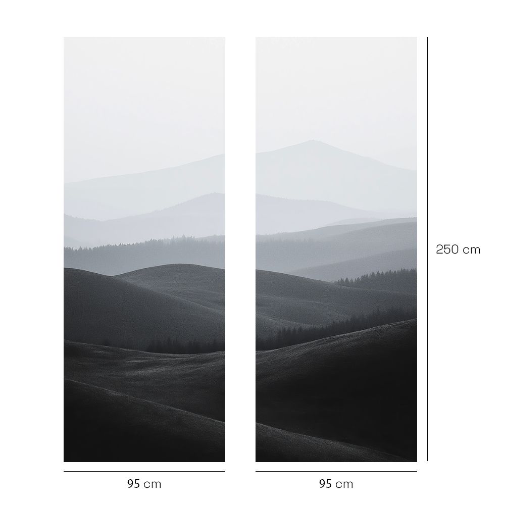 Papier peint "Collines brumeuses"