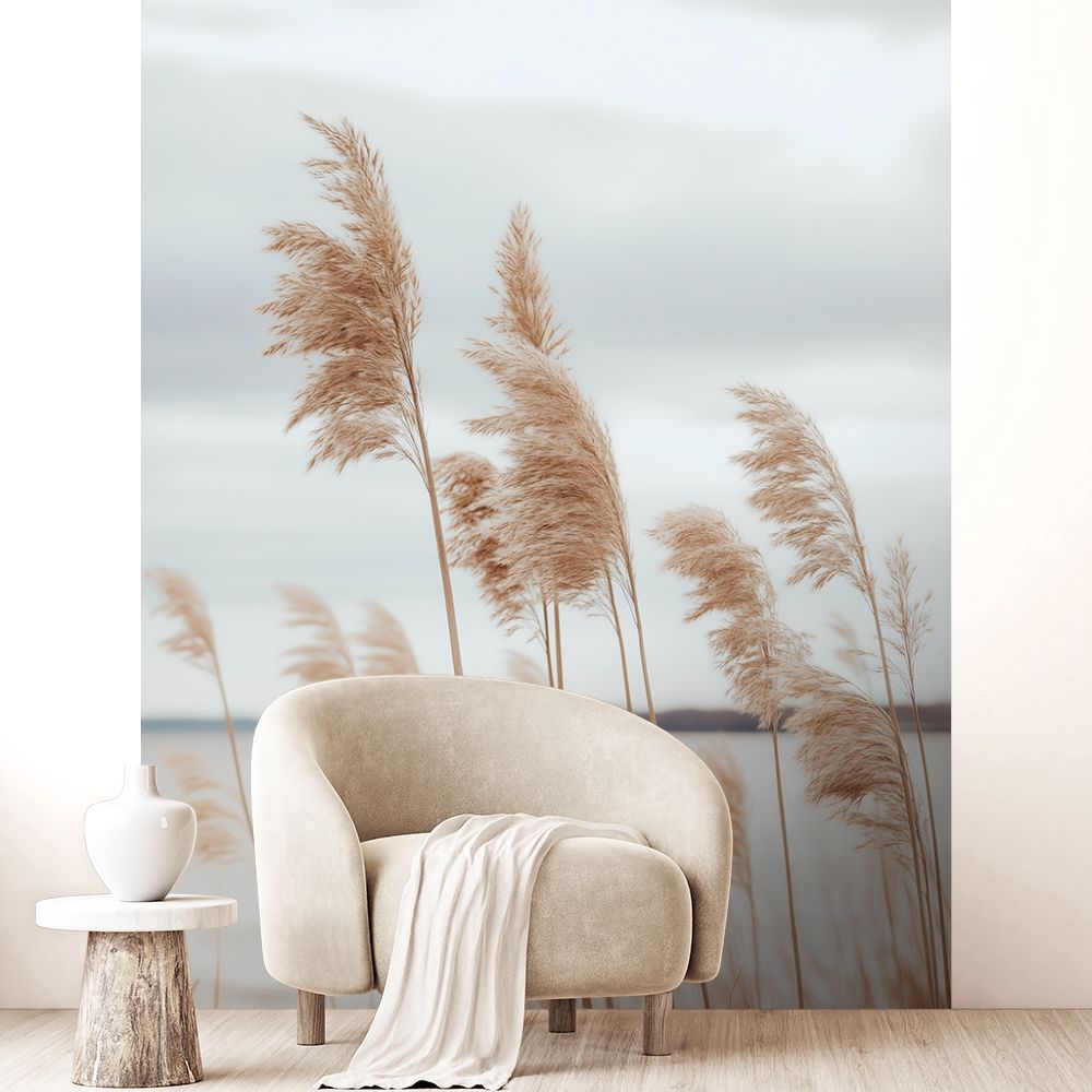 Papier peint "Herbes dans le vent"