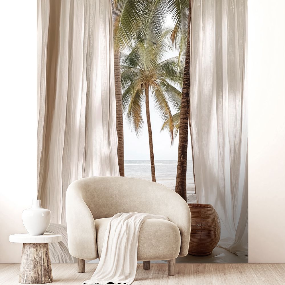 Papier peint "Vue plage relaxante"