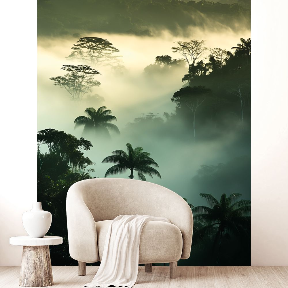 Papier peint "Ambiance tropicale sereine"