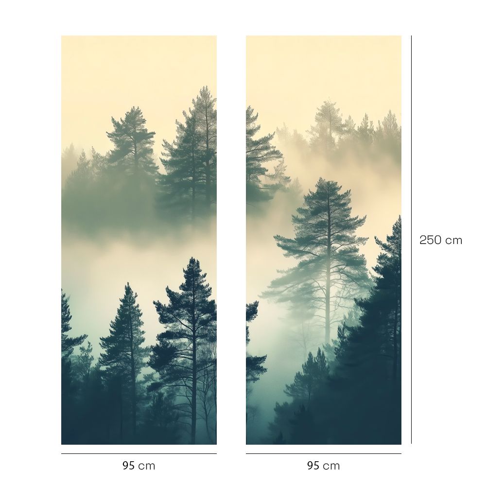 Papier peint "Ambiance forestière sereine"