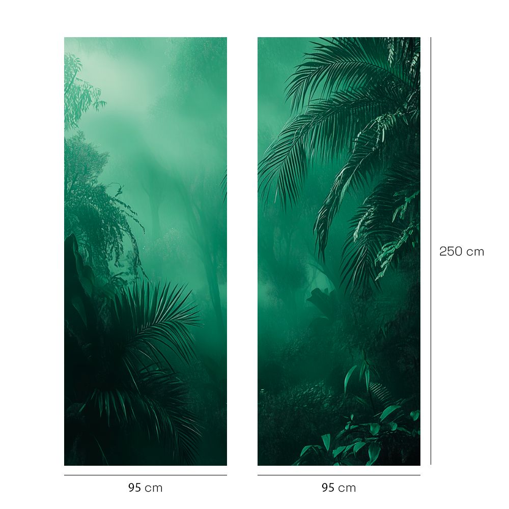 Papier peint "Ambiance verdoyante luxuriante"