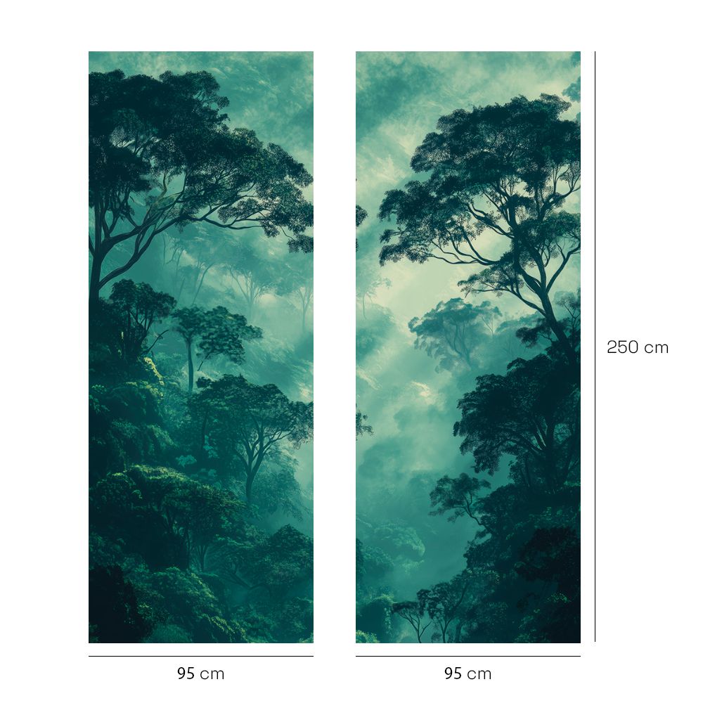 Papier peint "Forêt mystique luxuriante"