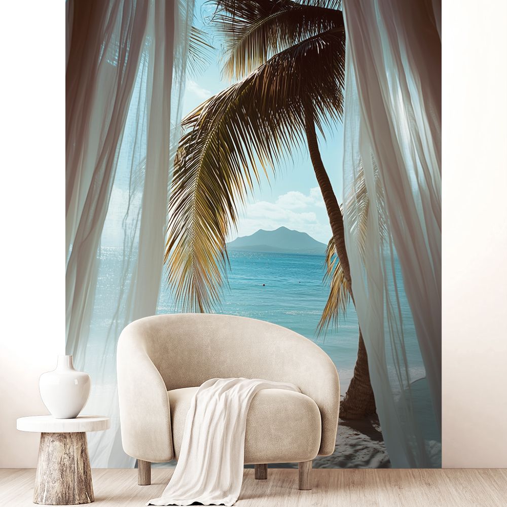 Papier peint "Évasion tropicale sereine"