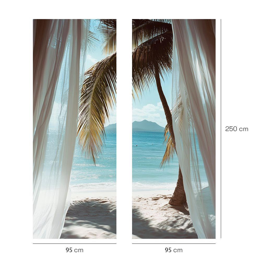 Papier peint "Évasion tropicale sereine"