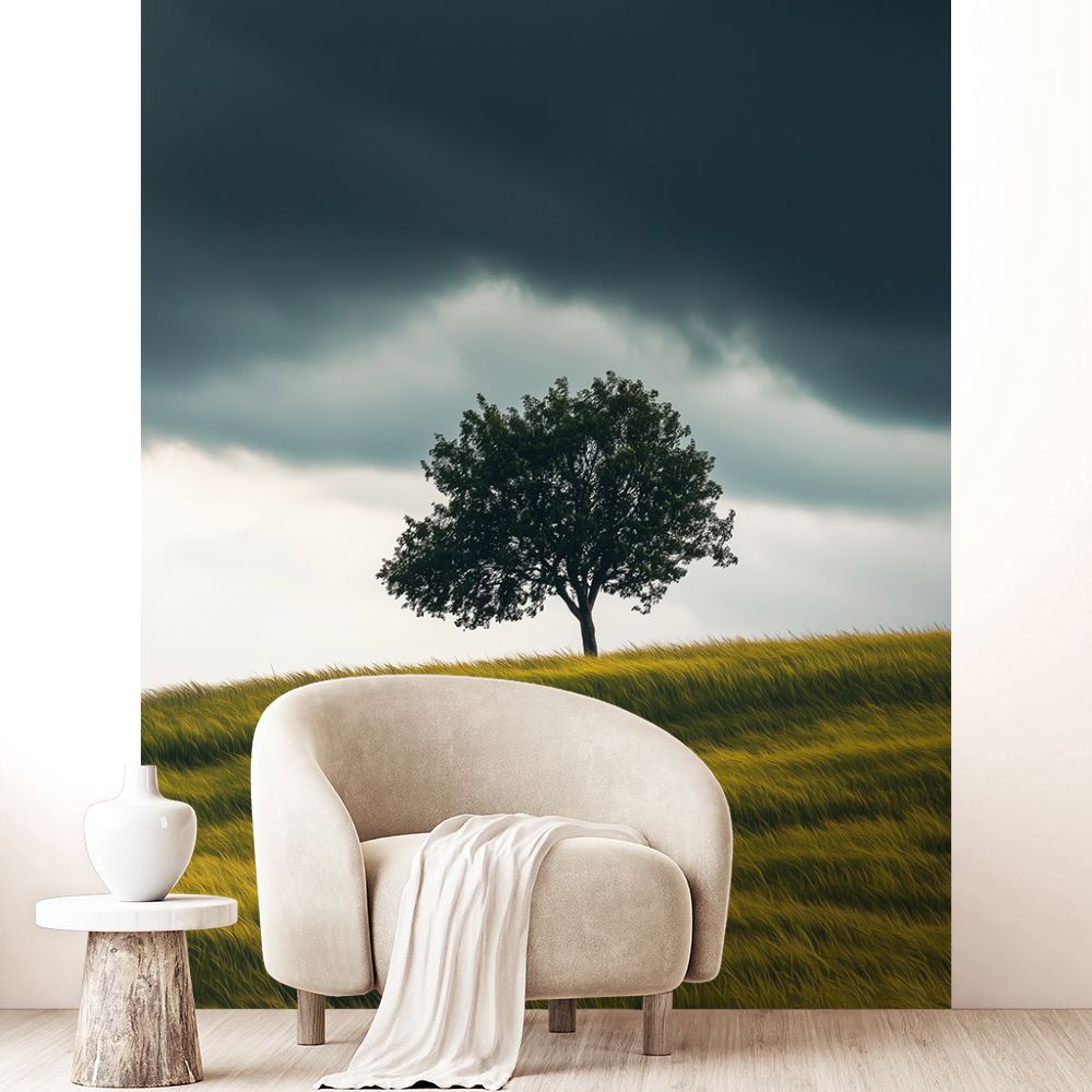 Papier peint "Arbre solitaire élégant"