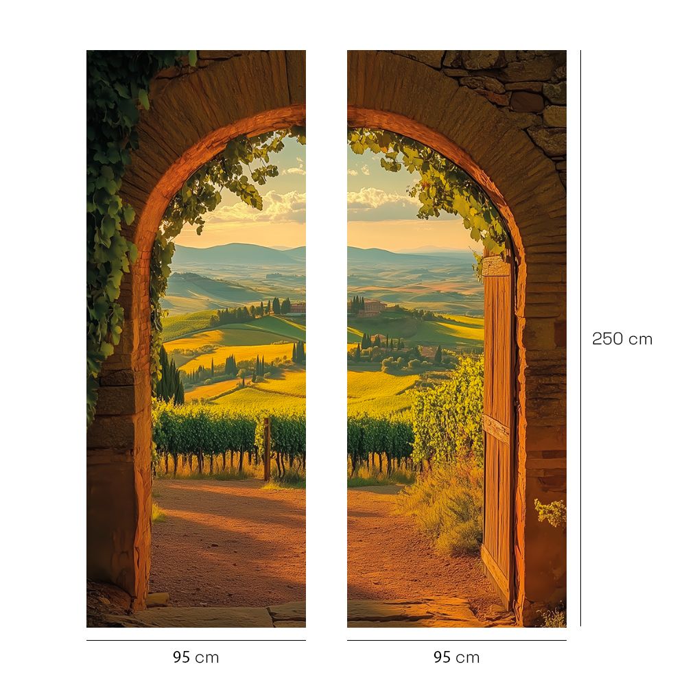 Papier peint "Vue champêtre sereine"