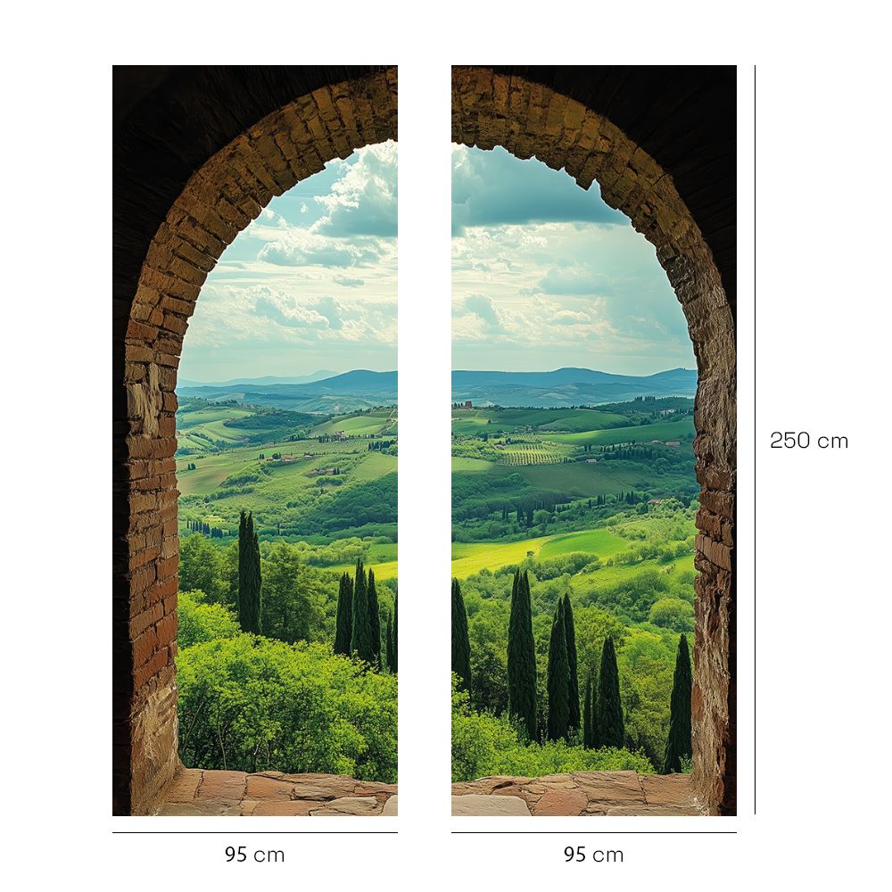 Papier peint "Vue sur campagne"