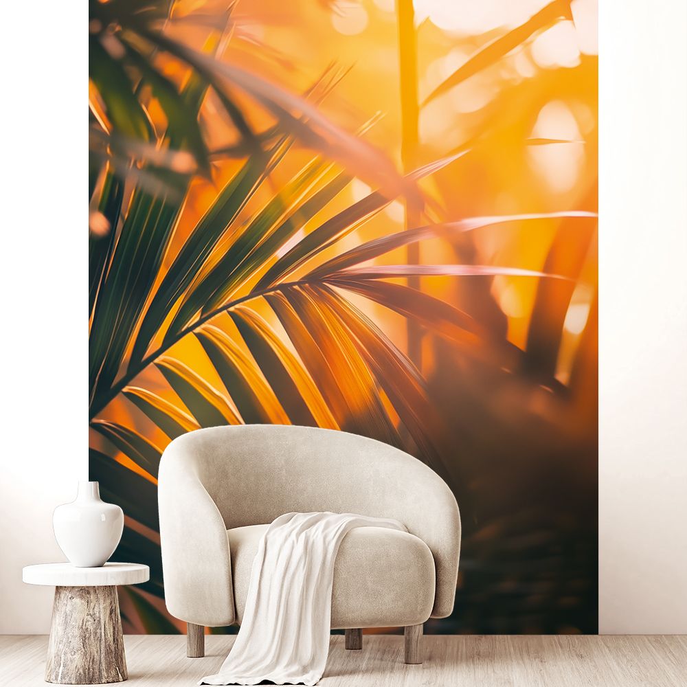 Papier peint "Feuillage tropical vibrant"