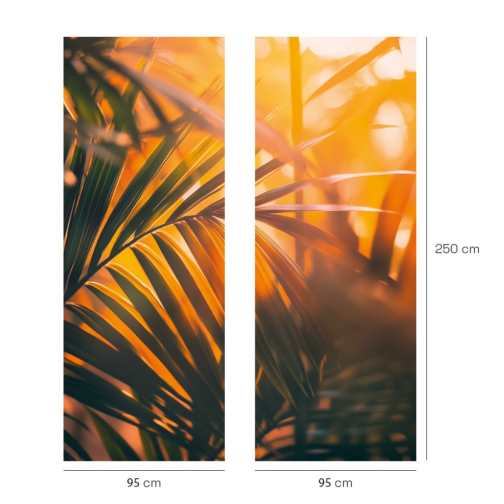 Papier peint "Feuillage tropical vibrant"