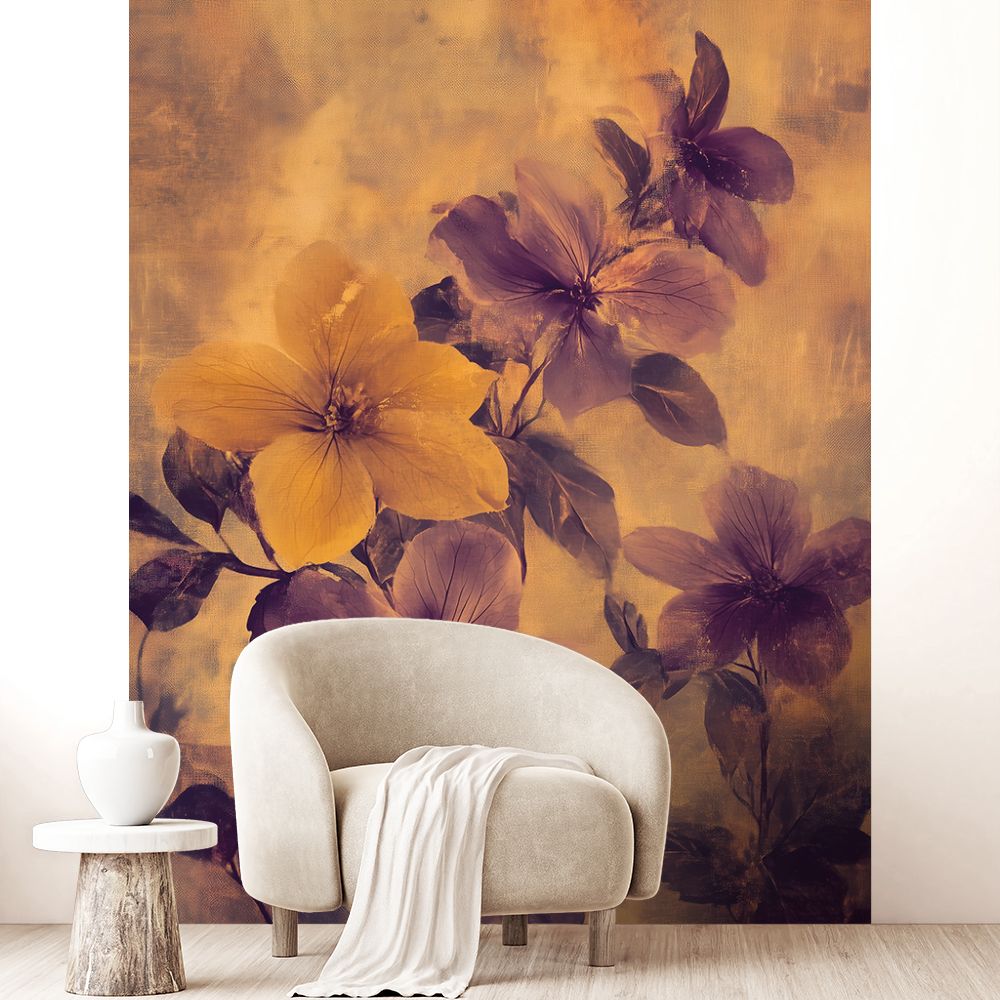 Papier peint "Fleurs élégantes"