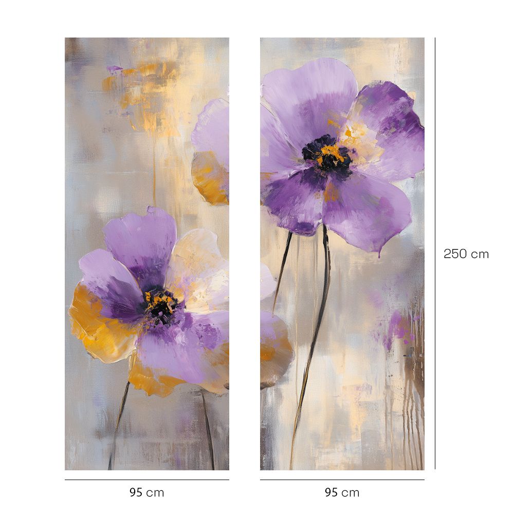 Papier peint "Fleurs artistiques délicates"