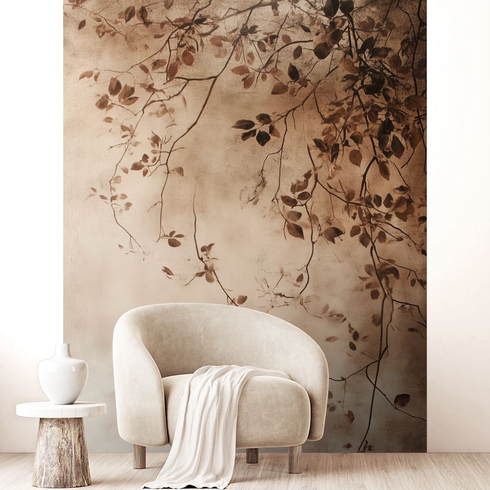 Papier peint "Branches et feuilles"