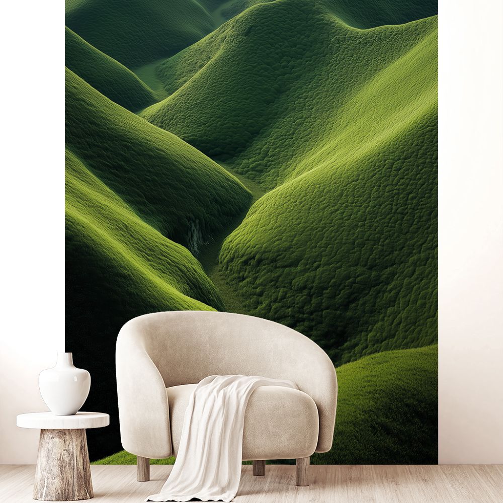 Papier peint "Collines verdoyantes"