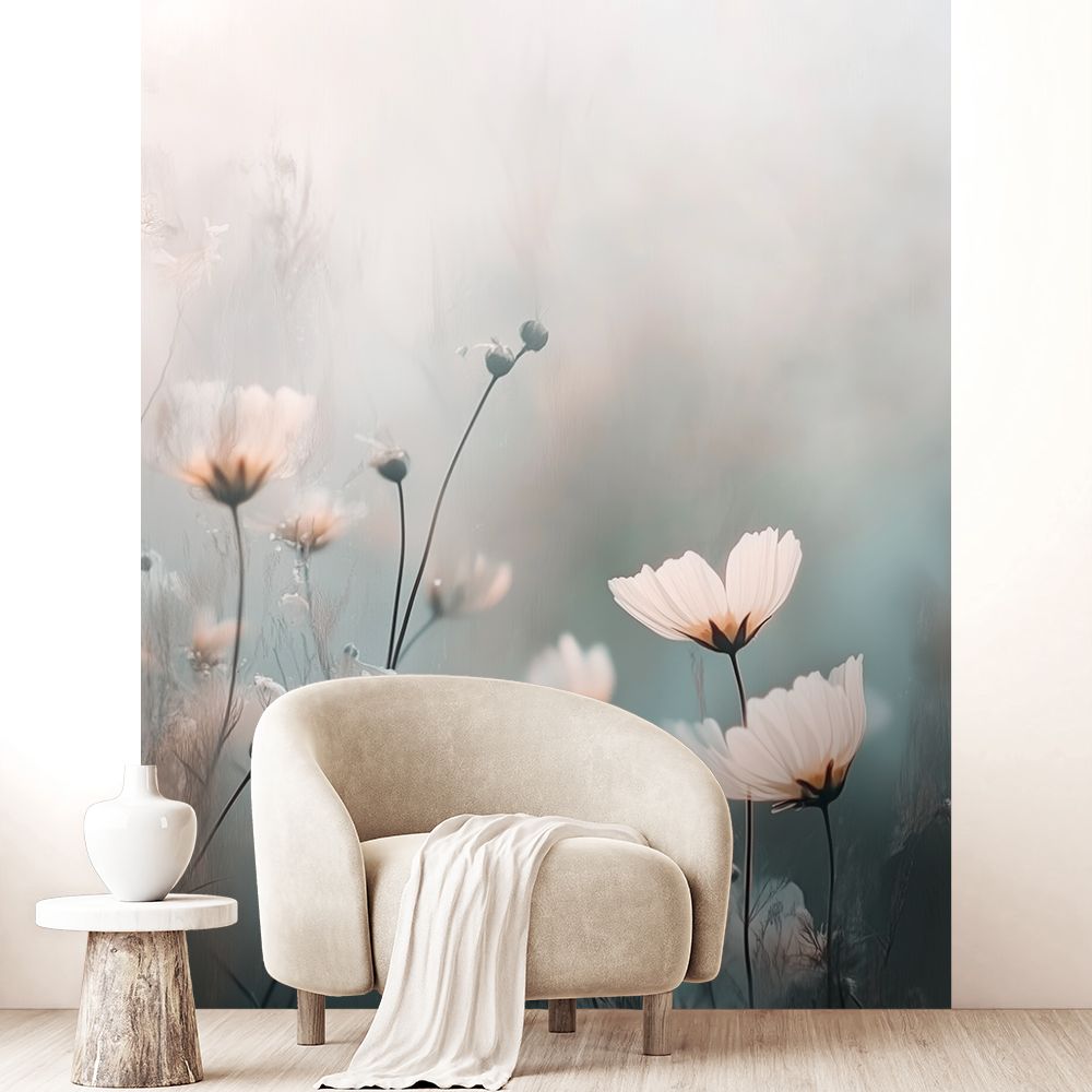 Papier peint "Fleurs délicates"
