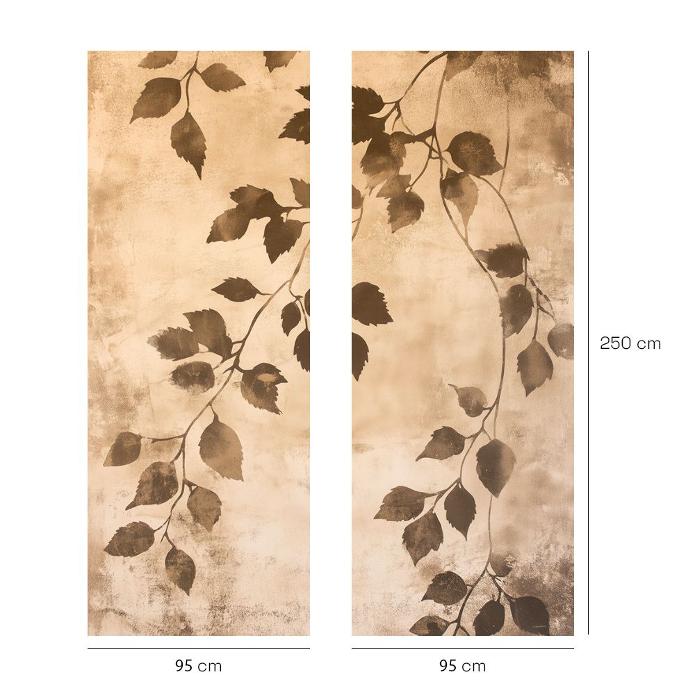 Papier peint "Branches délicates imprimées"