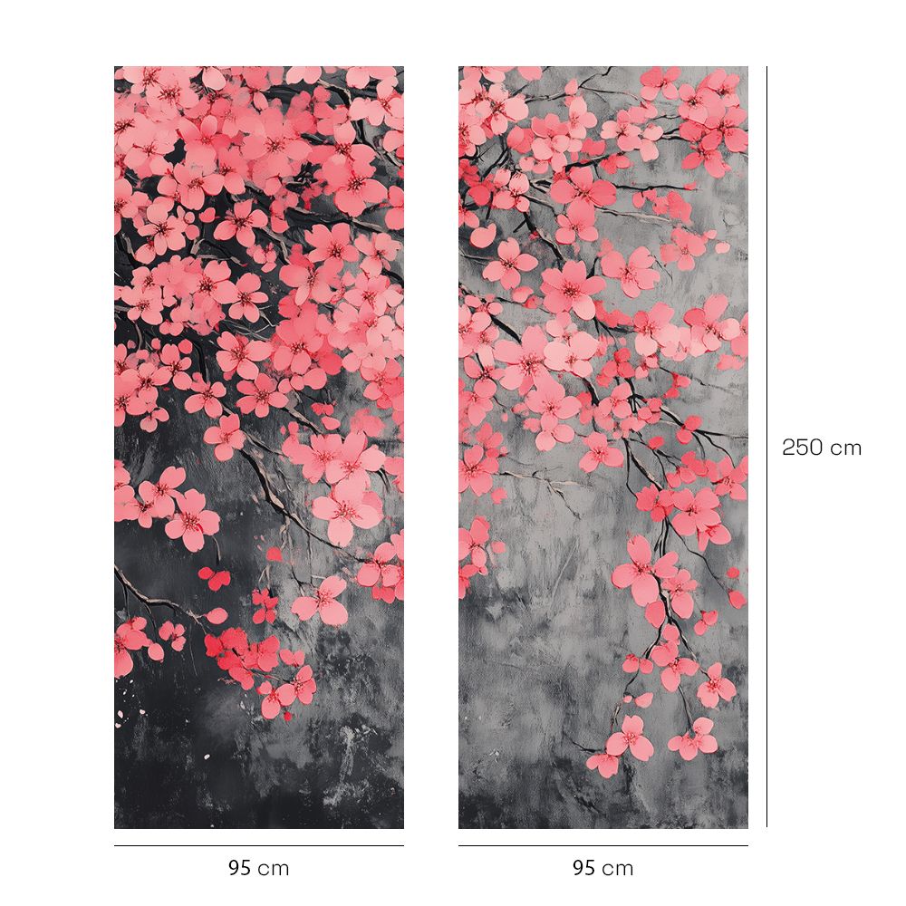 Papier peint "Fleurs délicates roses"