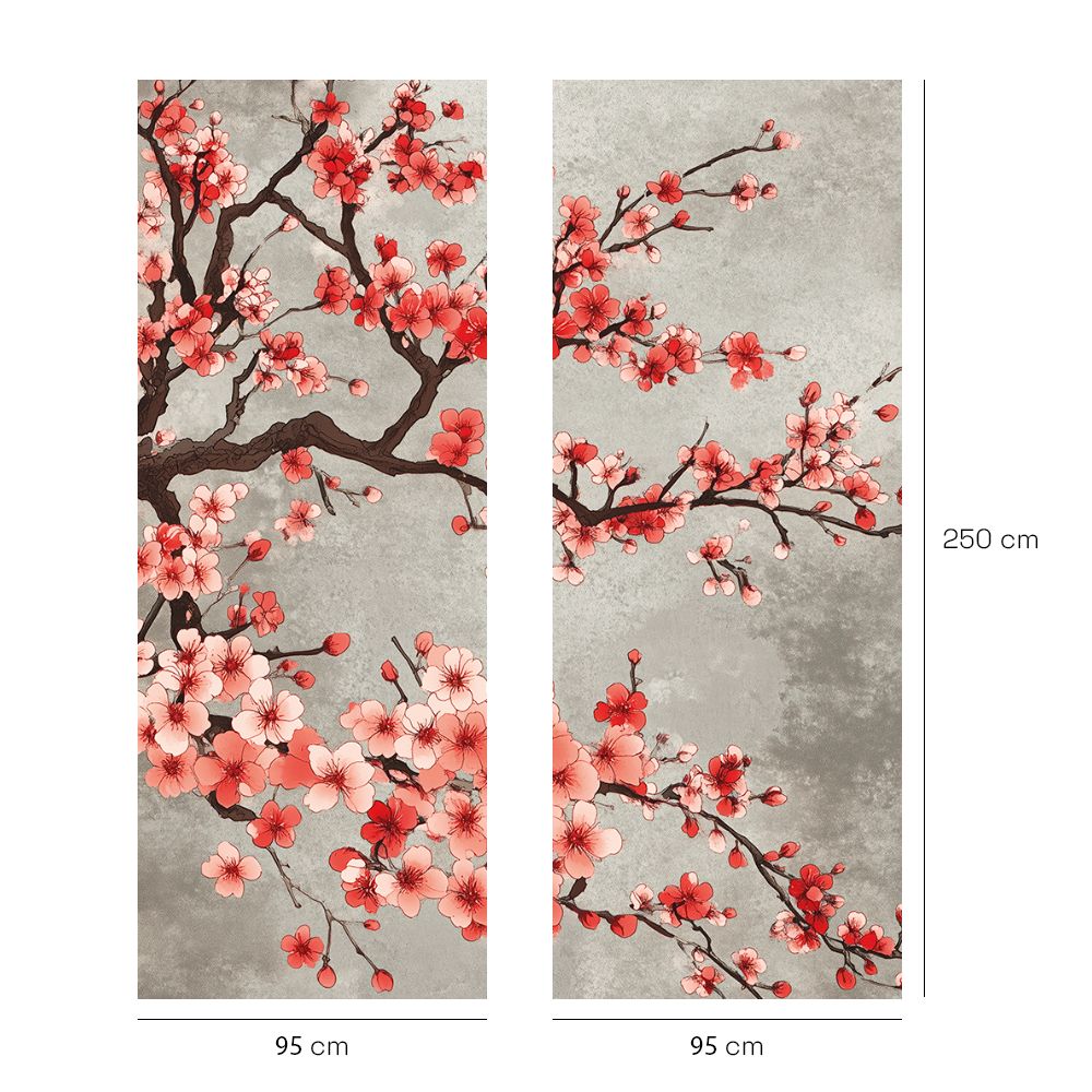 Papier peint "Fleurs sur fond"