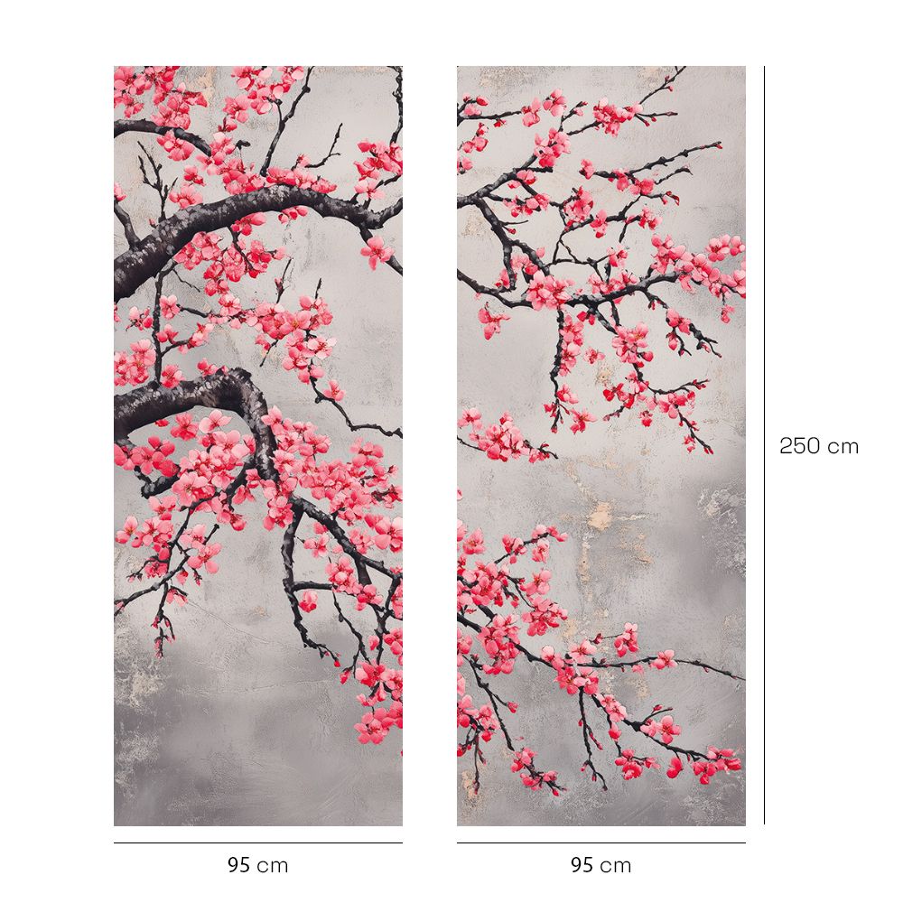 Papier peint "Branches fleuries délicates"