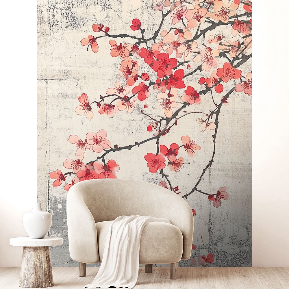 Papier peint "Fleurs délicates"