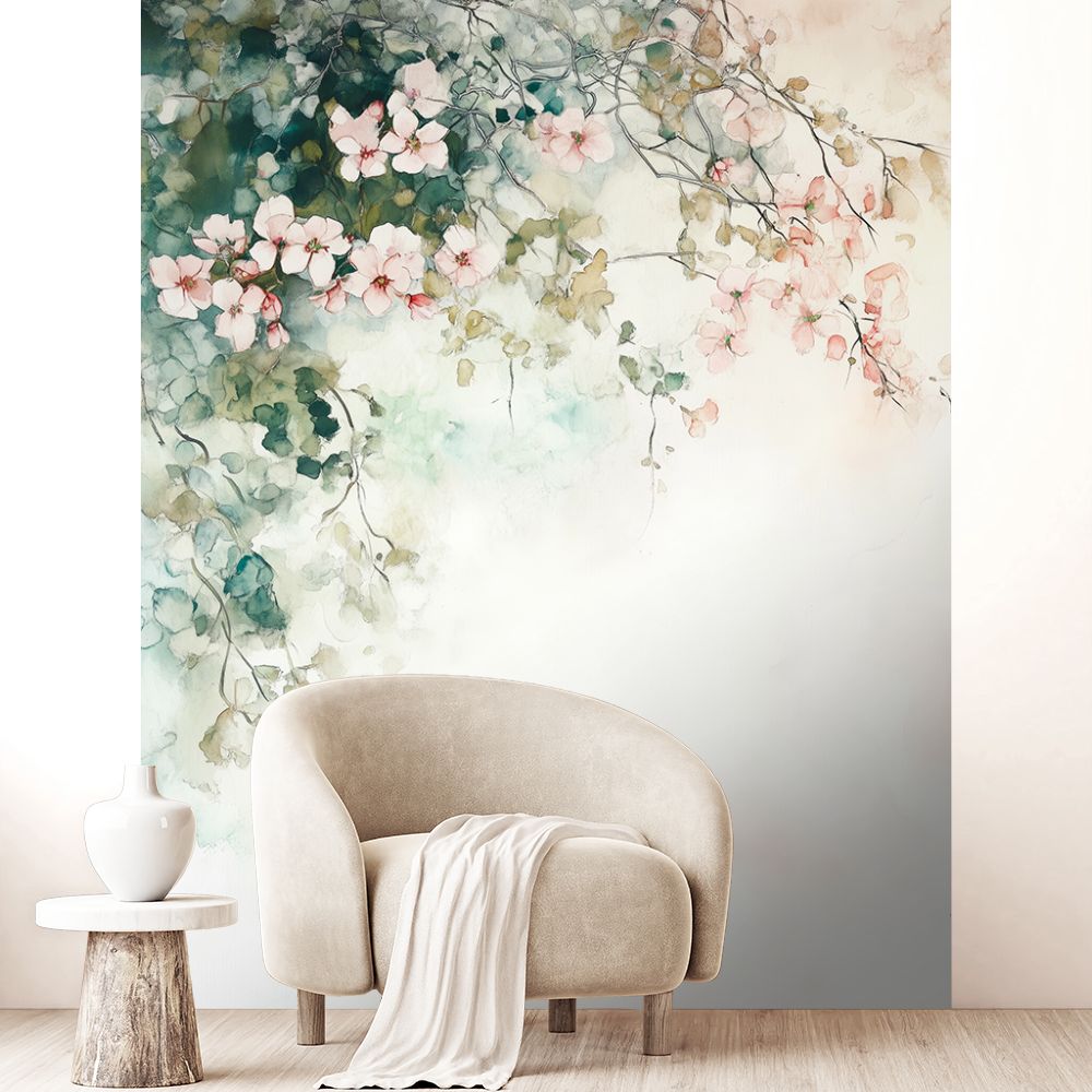 Papier peint "Fleurs délicates envoûtantes"