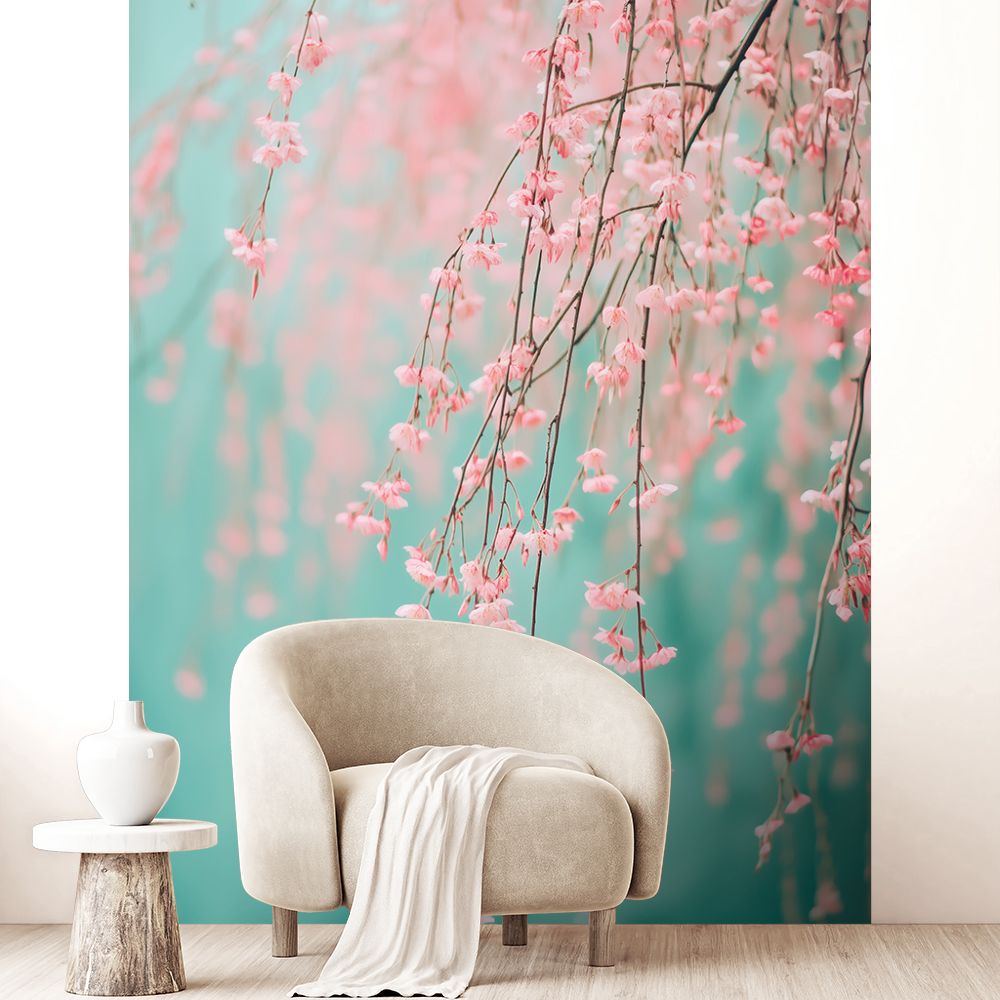 Papier peint "Fleurs suspendues"