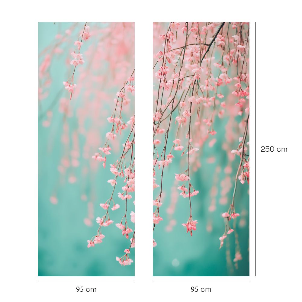 Papier peint "Fleurs suspendues"