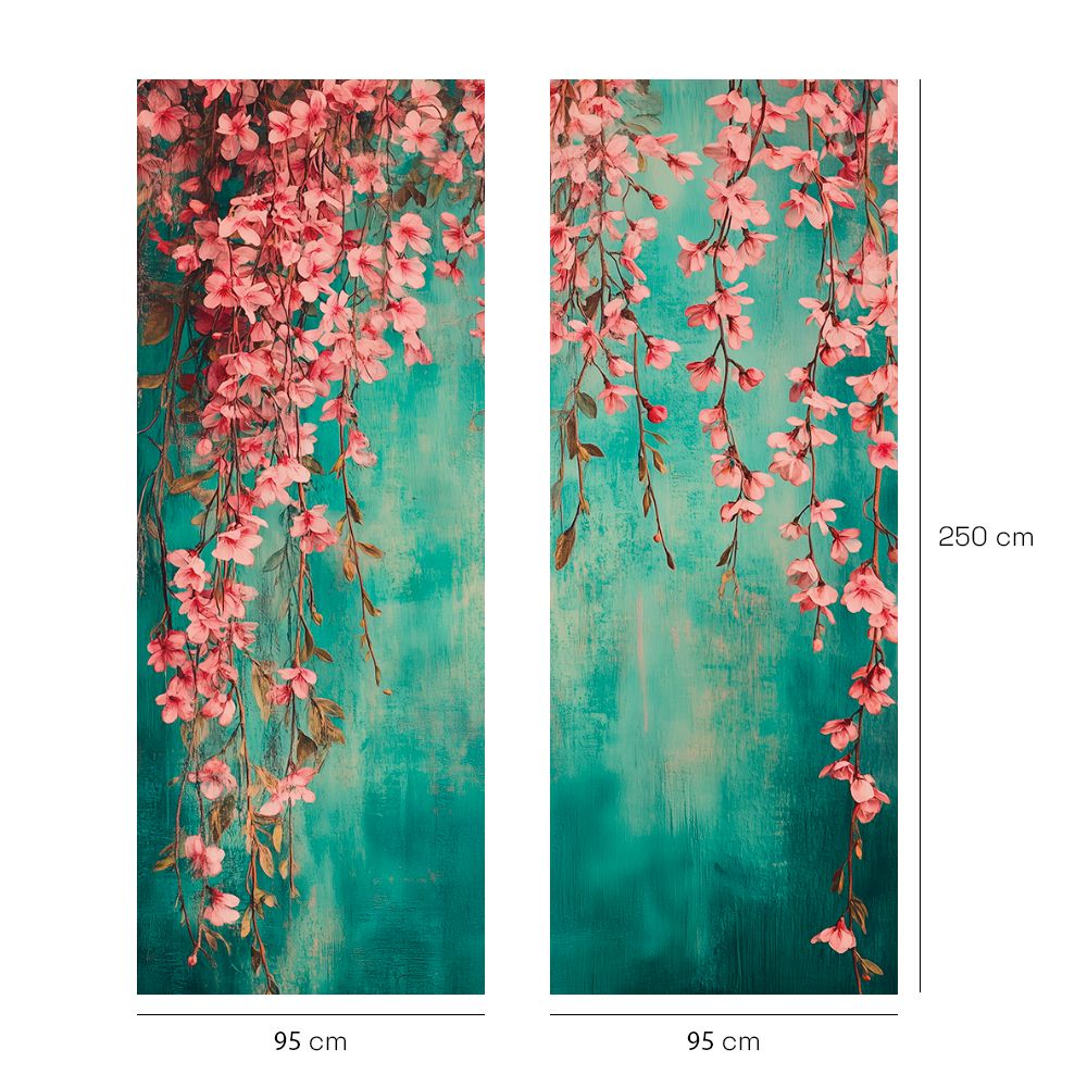 Papier peint "Fleurs pendantes élégantes"