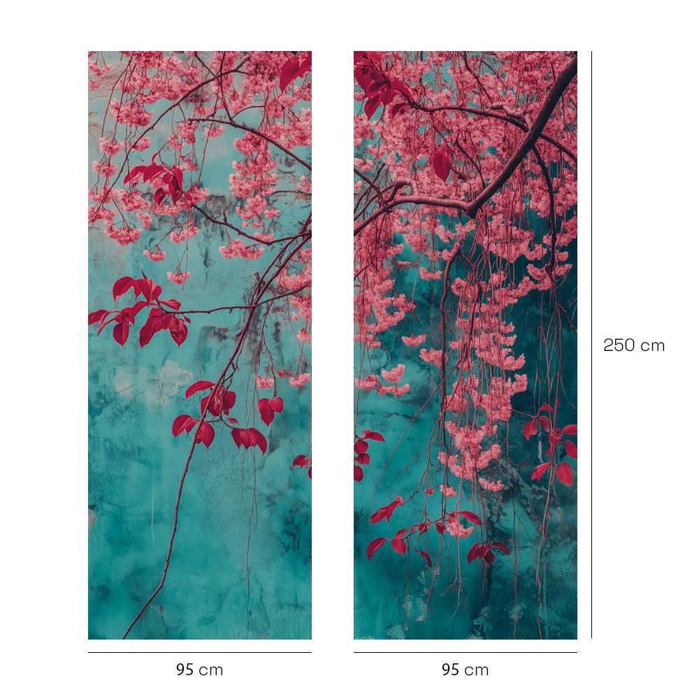 Papier peint "Branches suspendues fleuries"