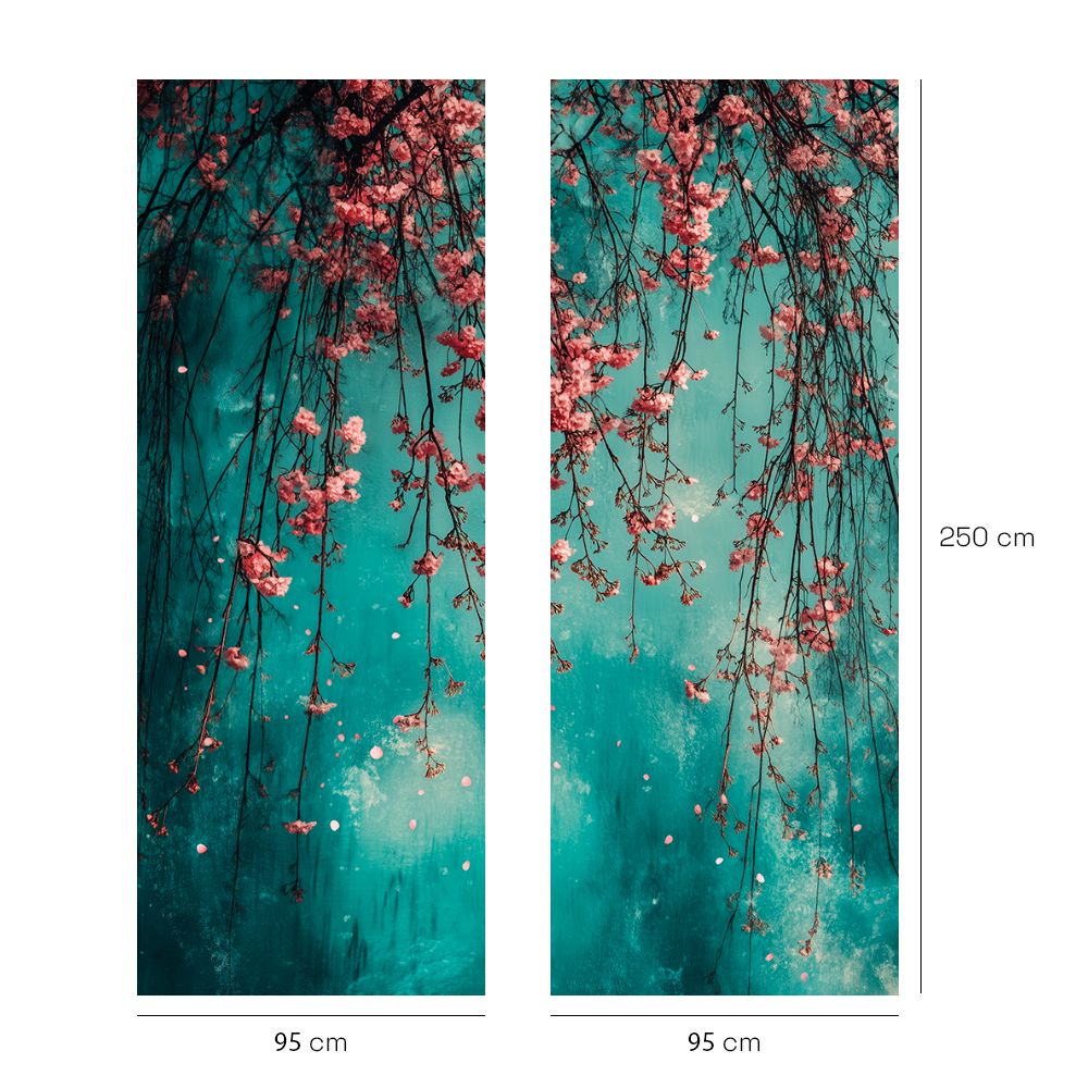 Papier peint "Fleurs suspendues"