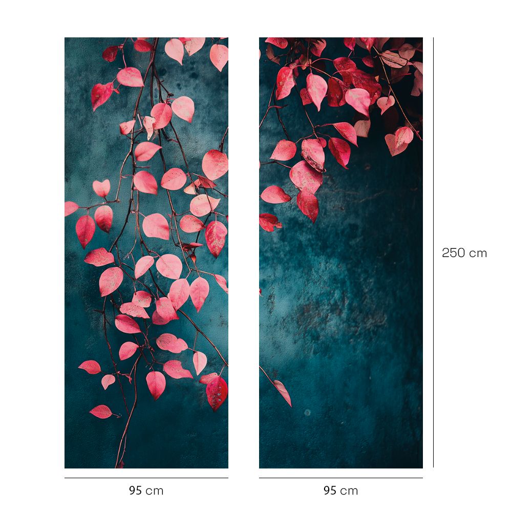 Papier peint "Feuilles colorées"