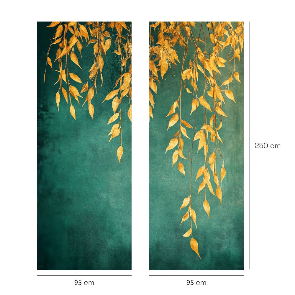 Papier peint "Feuilles suspendues"