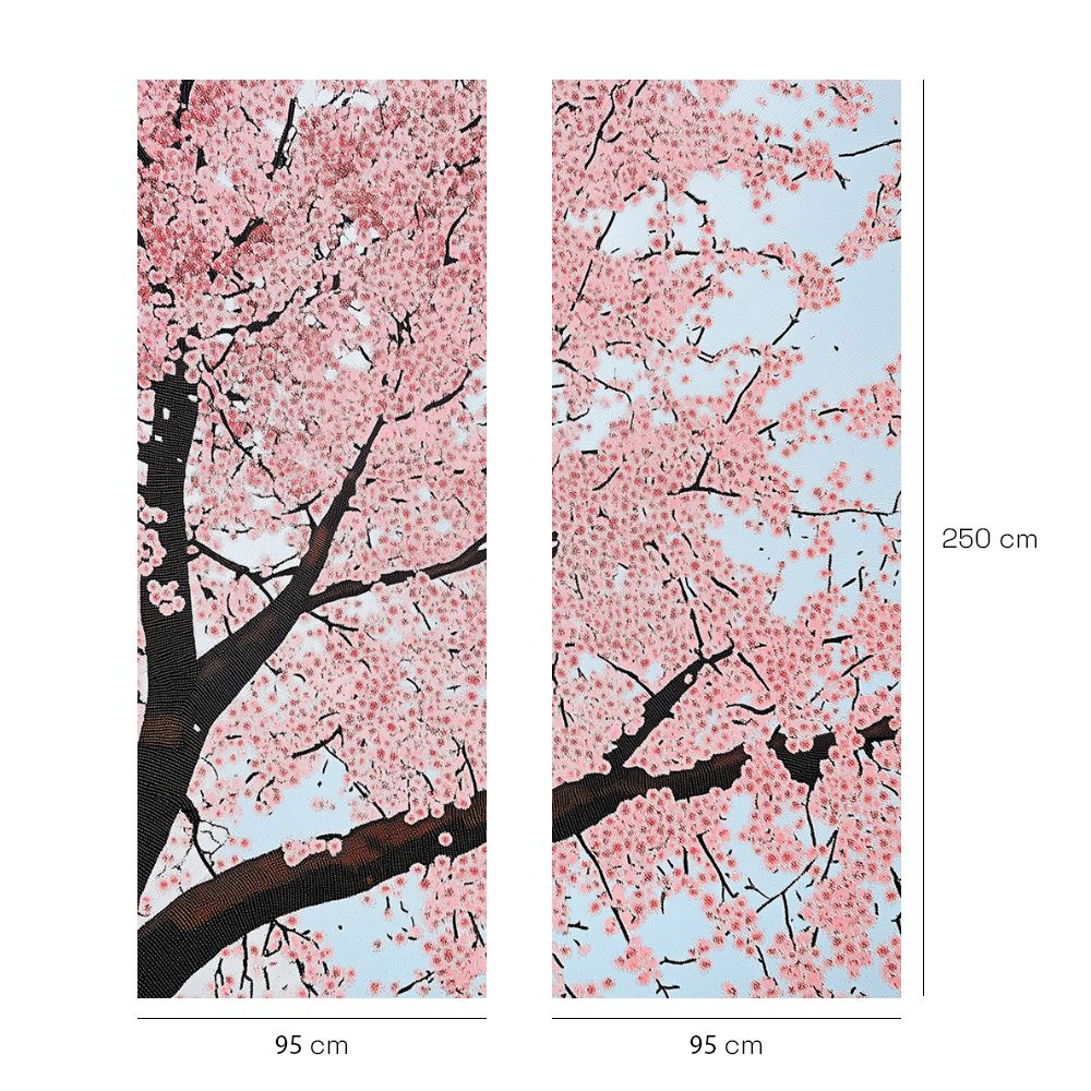 Papier peint "Cerisiers en fleurs"