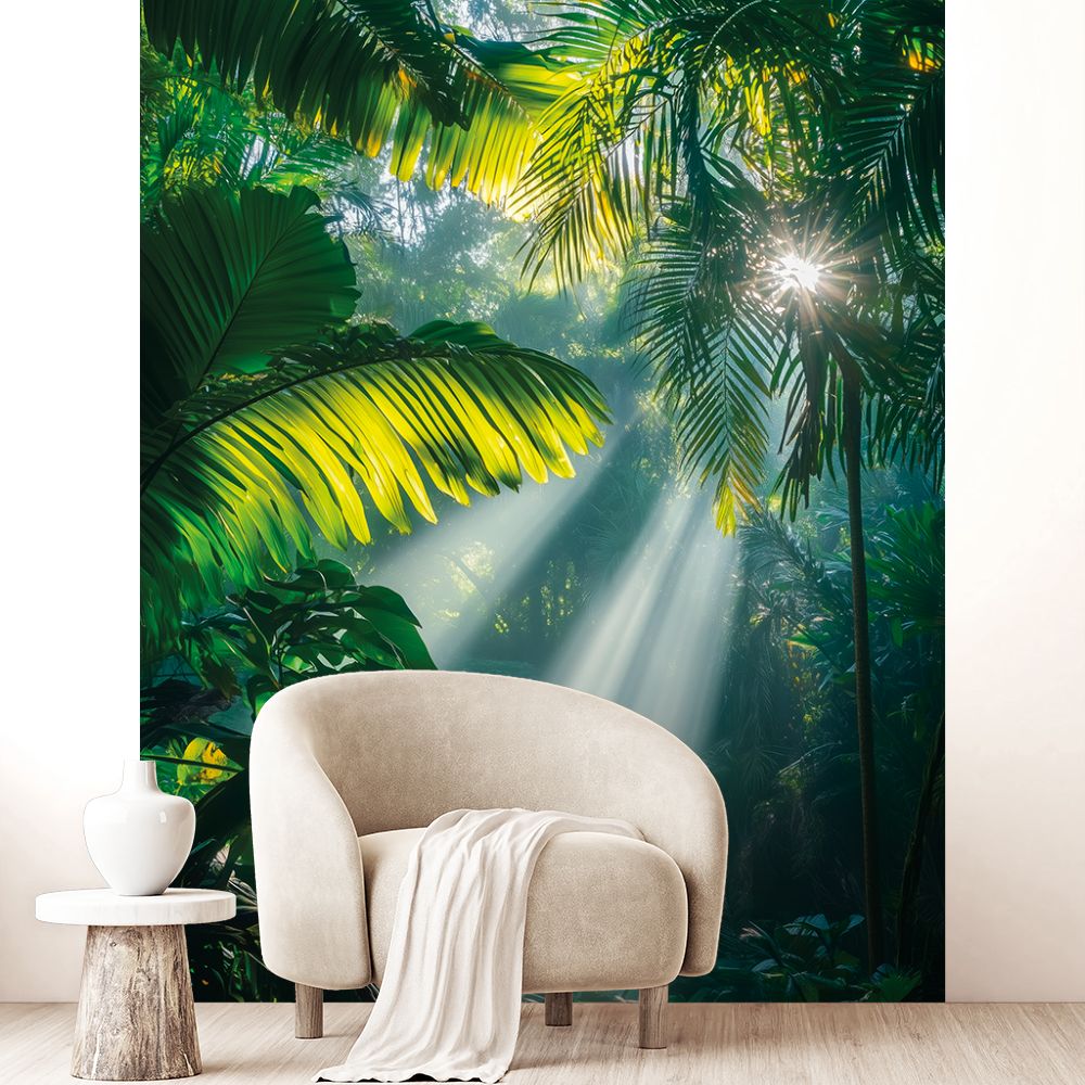 Papier peint "Lumière et verdure"