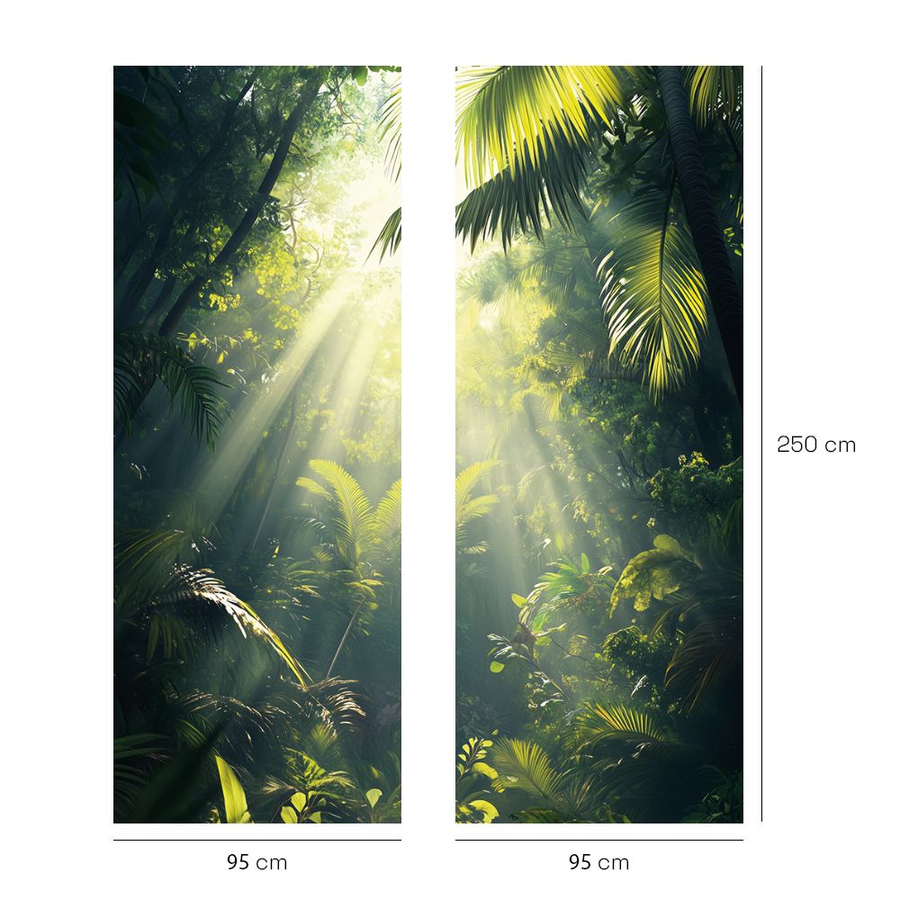 Papier peint "Escapade tropicale luxuriante"