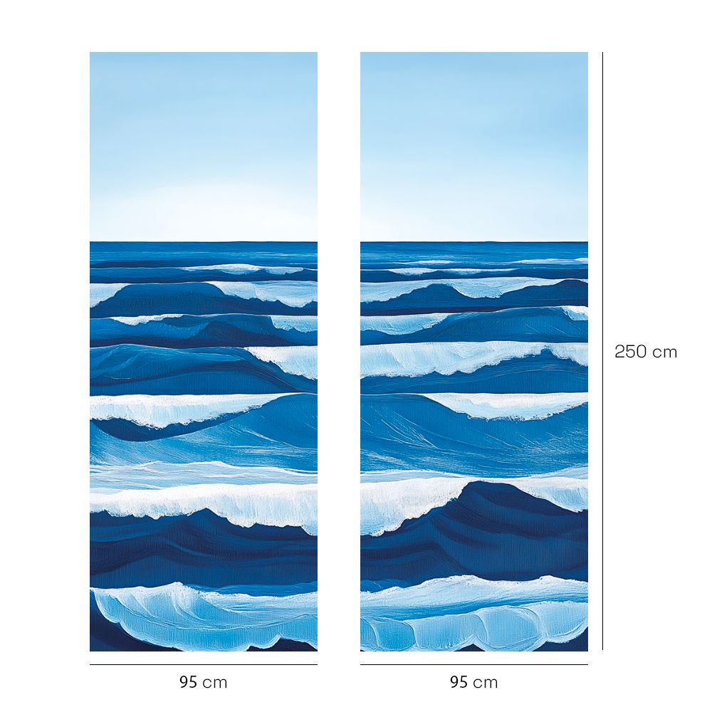 Papier peint "Vagues océaniques bleues"