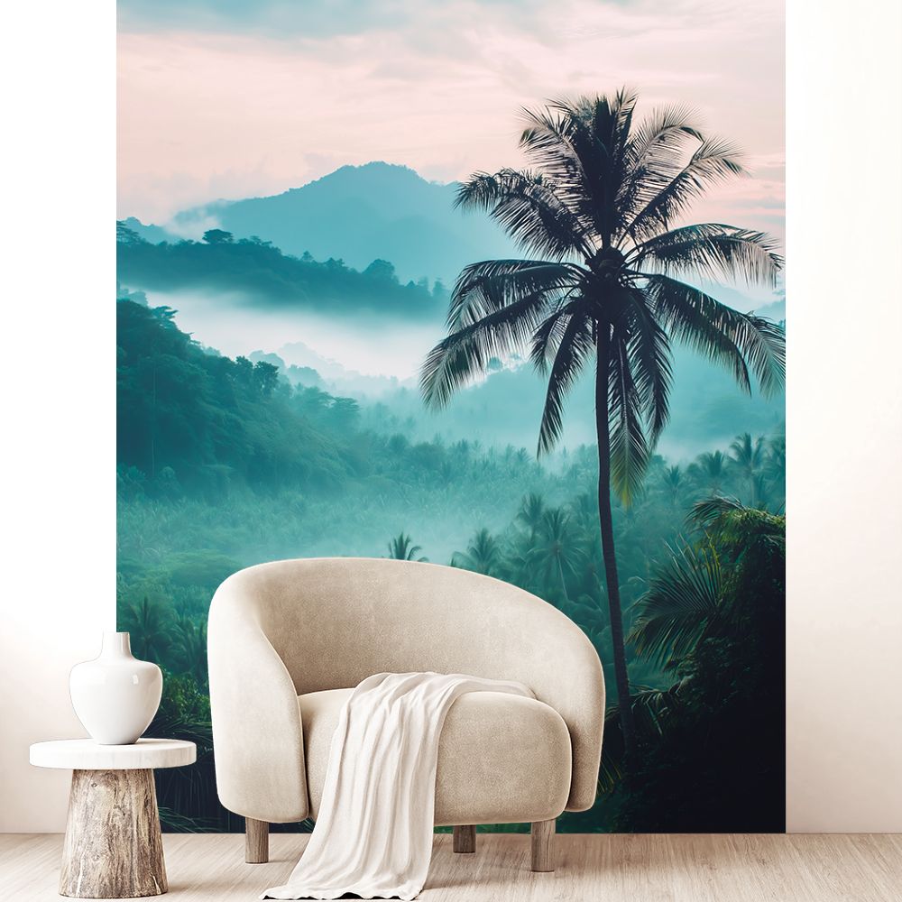 Papier peint "Paysage tropical luxuriant"