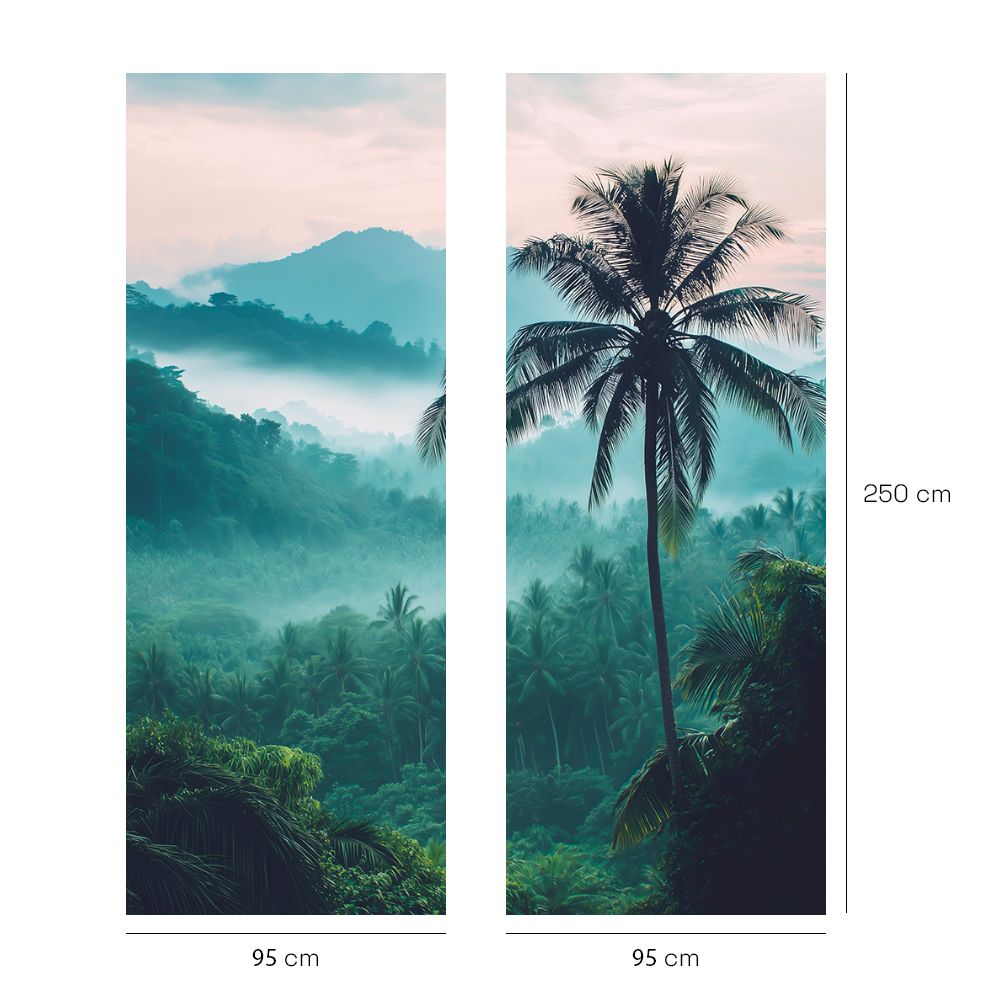 Papier peint "Paysage tropical luxuriant"